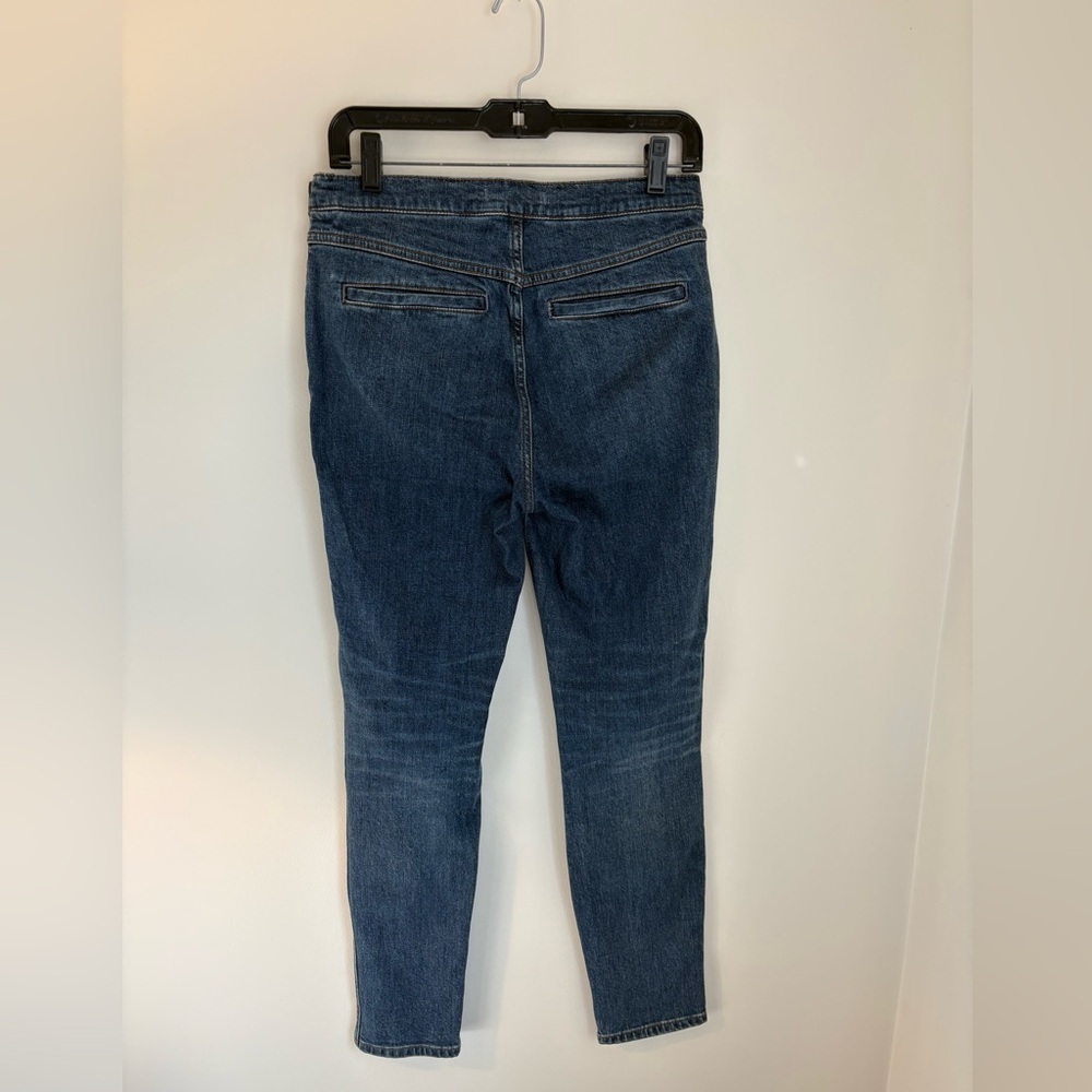 Free People High Rise Medium Wash Side Zip Denim Jeans Size 27 Boho Vtg Look - Picture 10 of 11